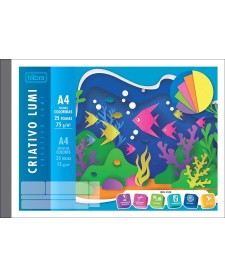 imagem principal do produto Caderno Colado Criativo Lumi Académie A4 75g/m² 25 Folhas