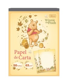 imagem principal do produto Caderno Colado Papel Carta Pooh 50 Folhas