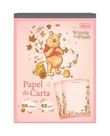 imagem principal do produto Caderno Colado Papel Carta Pooh 50 Folhas