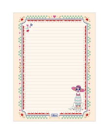 imagem de detalhe produto Caderno Colado Papel de Carta Doggy 48 Folhas
