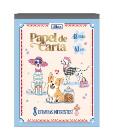 imagem principal do produto Caderno Colado Papel de Carta Doggy 48 Folhas