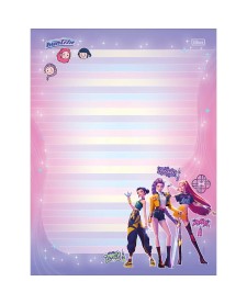 imagem de detalhe produto Caderno Colado Papel de Carta Guerreiras do KPOP 50 Folhas