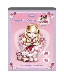 imagem principal do produto Caderno Colado Papel de Carta Jolie 48 Folhas