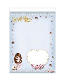 imagem de detalhe produto Caderno Colado Papel de Carta Jolie 50 Folhas