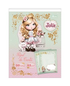 imagem principal do produto Caderno Colado Papel de Carta Jolie 50 Folhas