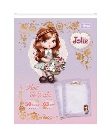 imagem principal do produto Caderno Colado Papel de Carta Jolie 50 Folhas