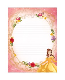 imagem de detalhe produto Caderno Colado Papel de Carta Princesas 48F