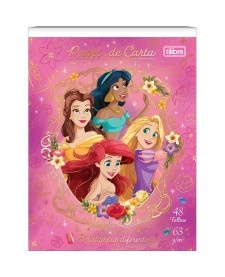 imagem principal do produto Caderno Colado Papel de Carta Princesas 48F