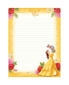 imagem de detalhe produto Caderno Colado Papel de Carta Princesas 50F