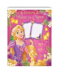 imagem principal do produto Caderno Colado Papel de Carta Princesas 50F
