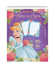 imagem principal do produto Caderno Colado Papel de Carta Princesas 50F