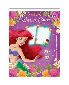 imagem principal do produto Caderno Colado Papel de Carta Princesas 50F