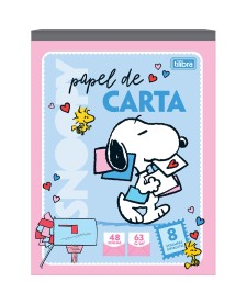 imagem principal do produto Caderno Colado Papel de Carta Snoopy 48 Folhas