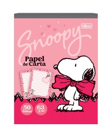 imagem principal do produto Caderno Colado Papel de Carta Snoopy 50 Folhas