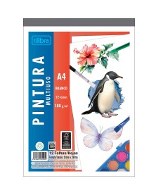 imagem principal do produto Caderno Colado Pintura Multiuso A4 Tilibra 12 Folhas