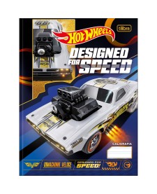 imagem principal do produto Caderno de Caligrafia Brochura Capa Dura Hot Wheels 40 Folhas