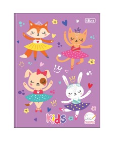 imagem principal do produto Caderno de Caligrafia Brochura Capa Dura Kids Feminino 40 Folhas