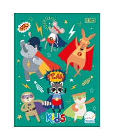 imagem principal do produto Caderno de Caligrafia Brochura Capa Dura Kids Masculino 40 Folhas