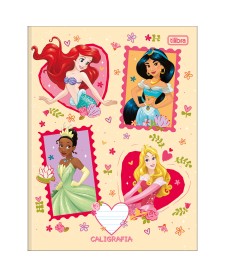 imagem principal do produto Caderno de Caligrafia Brochura Capa Dura Princesas 40 Folhas