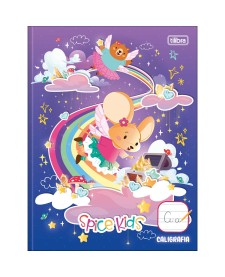 imagem principal do produto Caderno de Caligrafia Brochura Capa Dura Spice Kids Feminino 40 Folhas