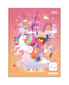 imagem principal do produto Caderno de Caligrafia Brochura Capa Dura Spice Kids Feminino 40 Folhas