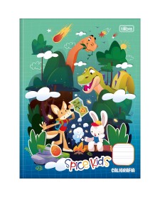 imagem principal do produto Caderno de Caligrafia Brochura Capa Dura Spice Kids Masculino 40 Folhas