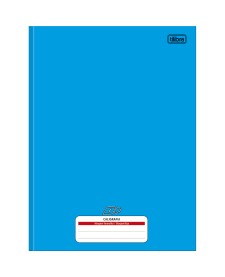 imagem principal do produto Caderno de Caligrafia Brochura Capa Dura Universitário D+ Azul 96 Folhas