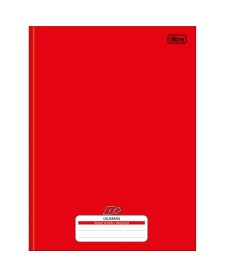 imagem principal do produto Caderno de Caligrafia Brochura Capa Dura Universitário D+ Vermelho 96 Folhas