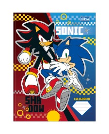 imagem principal do produto Caderno de Caligrafia Brochura Capa Dura Universitário Sonic 40 Folhas