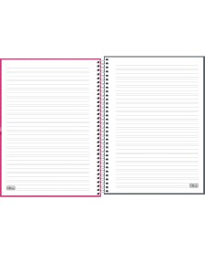 imagem de detalhe produto Caderno de Caligrafia Espiral Capa Dura Universitário Lunix 80 Folhas