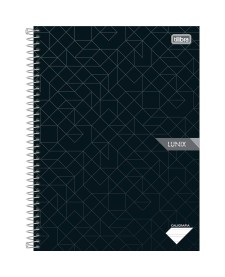 imagem principal do produto Caderno de Caligrafia Espiral Capa Dura Universitário Lunix 80 Folhas