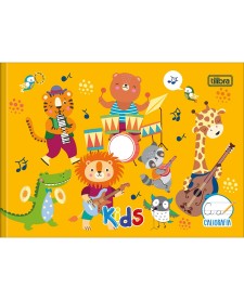 imagem principal do produto Caderno de Caligrafia Horizontal Brochura Capa Dura Kids 40 Folhas