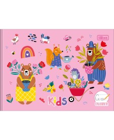 imagem principal do produto Caderno de Caligrafia Horizontal Brochura Capa Dura Kids 40 Folhas