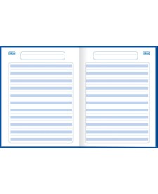 imagem de detalhe produto Caderno de Caligrafia Pauta Azul Brochura Capa Dura Kids 40 Folhas