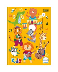 imagem principal do produto Caderno de Caligrafia Pauta Azul Brochura Capa Dura Kids 40 Folhas