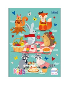 imagem principal do produto Caderno de Caligrafia Pauta Azul Brochura Capa Dura Kids 40 Folhas