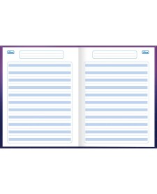 imagem de detalhe produto Caderno de Caligrafia Pauta Azul Brochura Capa Dura Spice Kids 40 Folhas