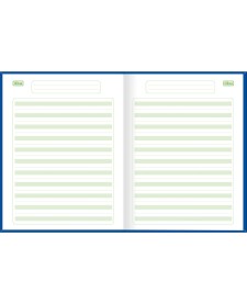 imagem de detalhe produto Caderno de Caligrafia Pauta Verde Brochura Capa Dura Kids 40 Folhas