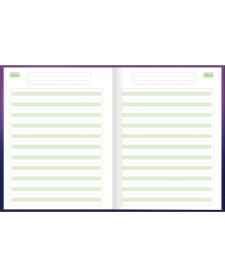 imagem de detalhe produto Caderno de Caligrafia Pauta Verde Brochura Capa Dura Spice Kids 40 Folhas