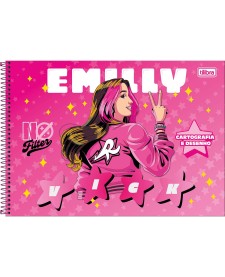 imagem principal do produto Caderno de Cartografia e Desenho Emilly Vick 80 Folhas
