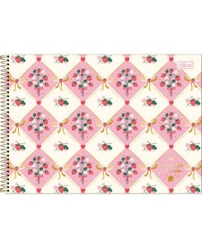 imagem principal do produto Caderno de Cartografia e Desenho Espiral Capa Dura Be Berry! 80 Folhas