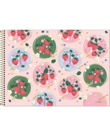 imagem principal do produto Caderno de Cartografia e Desenho Espiral Capa Dura Be Berry! 80 Folhas