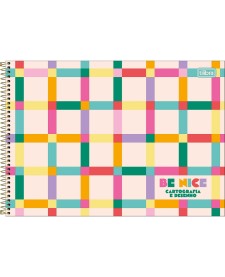 imagem principal do produto Caderno de Cartografia e Desenho Espiral Capa Dura Be Nice 80 Folhas