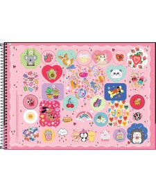 imagem de detalhe produto Caderno de Cartografia e Desenho Espiral Capa Dura Bloom 80 Folhas