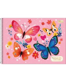 imagem principal do produto Caderno de Cartografia e Desenho Espiral Capa Dura Bloom 80 Folhas