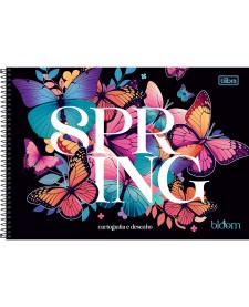 imagem principal do produto Caderno de Cartografia e Desenho Espiral Capa Dura Bloom 80 Folhas