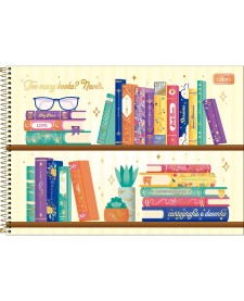 imagem principal do produto Caderno de Cartografia e Desenho Espiral Capa Dura Bookland 80 Folhas