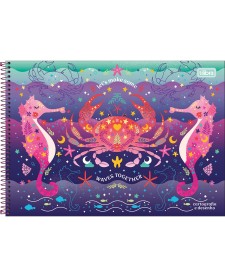 imagem principal do produto Caderno de Cartografia e Desenho Espiral Capa Dura Bubble 80 Folhas