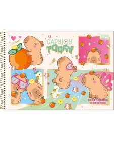 imagem principal do produto Caderno de Cartografia e Desenho Espiral Capa Dura Capyclub 80 Folhas