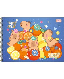 imagem principal do produto Caderno de Cartografia e Desenho Espiral Capa Dura Capyclub 80 Folhas